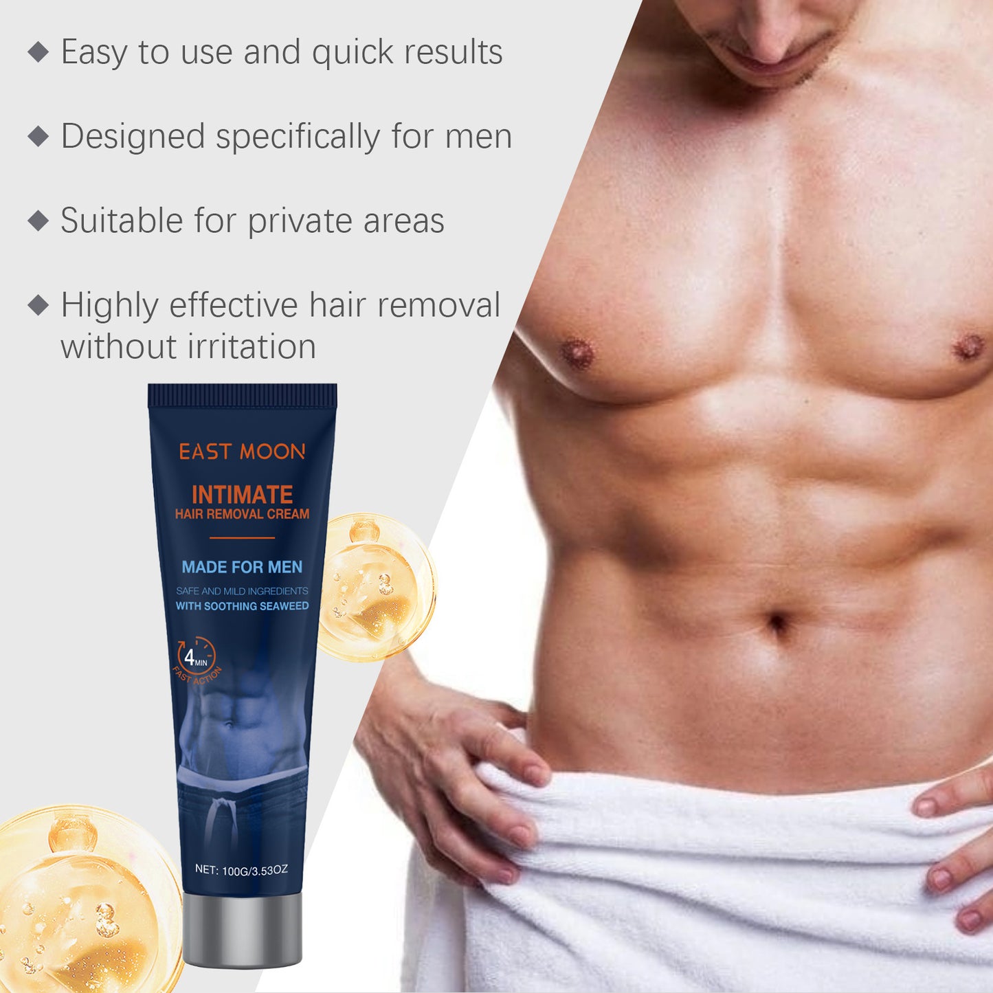 EAST MOON Hair Removal Care Cream: Full Body Hair Removal Care, Leaves No Dark Spots, Moisturizing and Nourishing Skin Care Cream